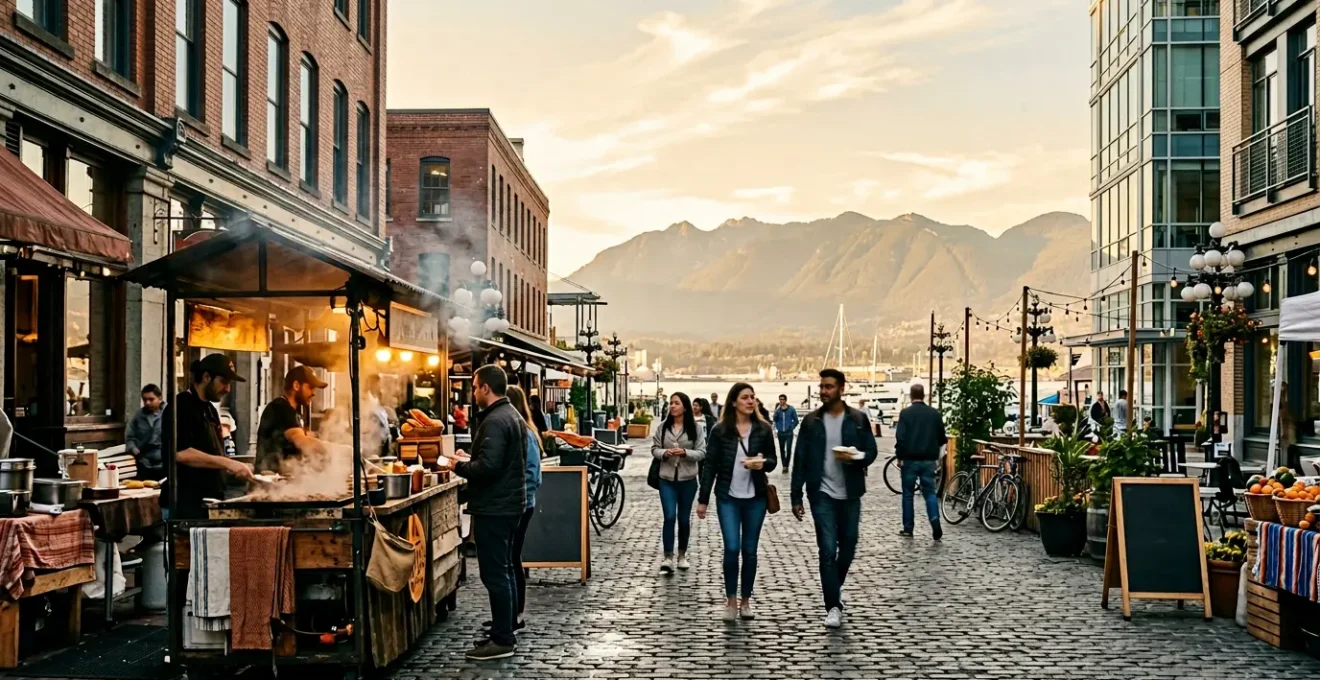 Vibrant Vancouver street food scene with diverse culinary culture